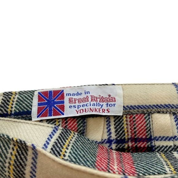 Vintage Younkers Snowdon Tartan Wool Pleated Kilt Womens Size 25"-26" Adjustable - Picture 5 of 6